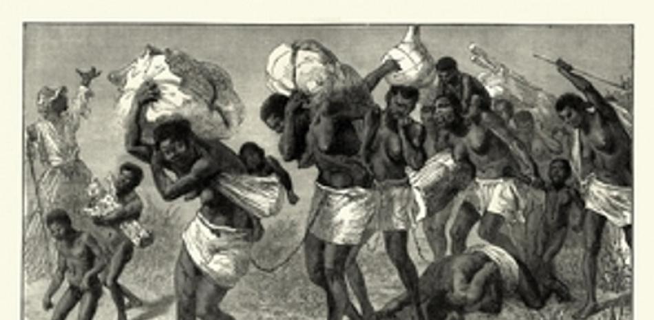 Imagen que representa a los esclavos negros. / Listín