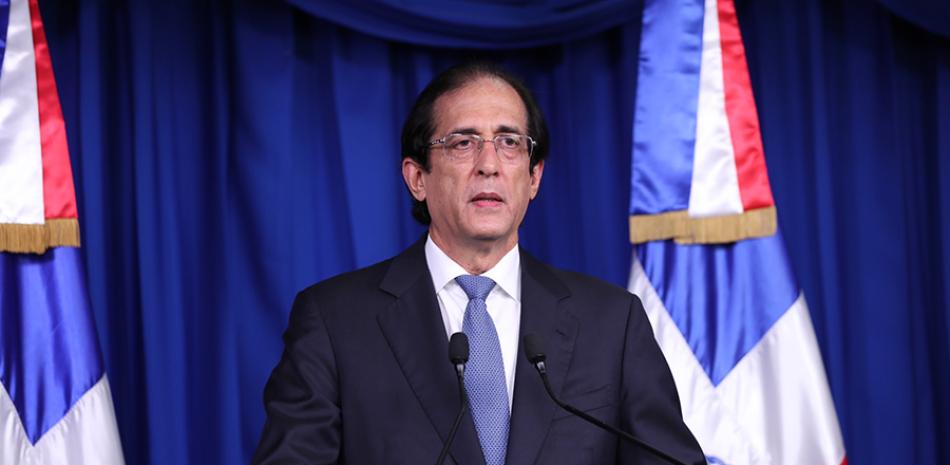 Gustavo Montalvo, ministro de la Presidencia, habló ayer desde el Palacio Nacional.