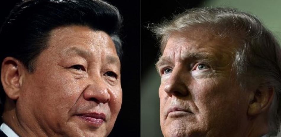 El presidente de China, Xi Jinping (izquierda) y su homólogo de Estados Unidos, Donald Trump (derecha). Trump, dijo que no está de humor para hablar con Jinping, advirtiendo que podría cortar los lazos con la superpotencia rival por su manejo de la pandemia de coronavirus. Dan Kitwood/Nicholas Kamm/AFP.