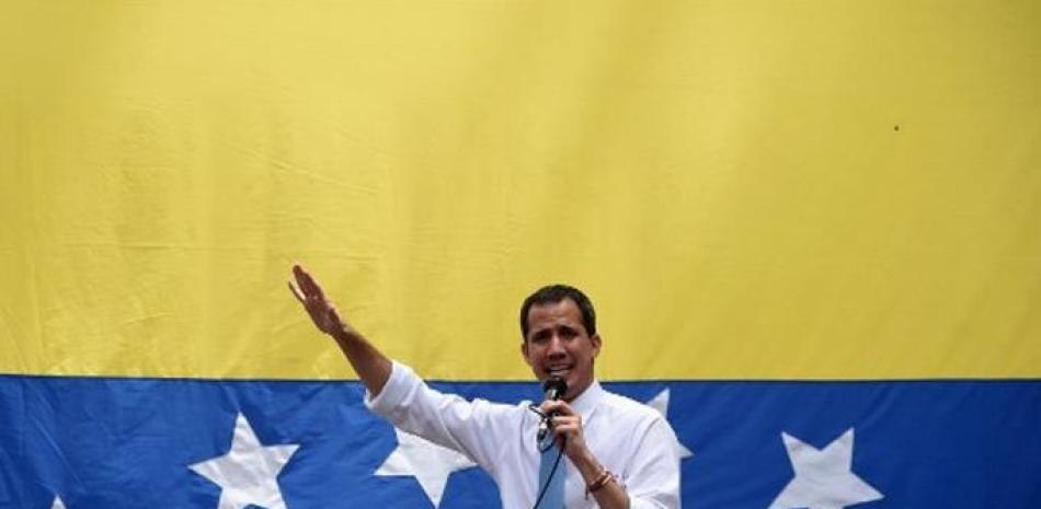 Juan Guaidó durante una de sus apariciones públicas. / AFP