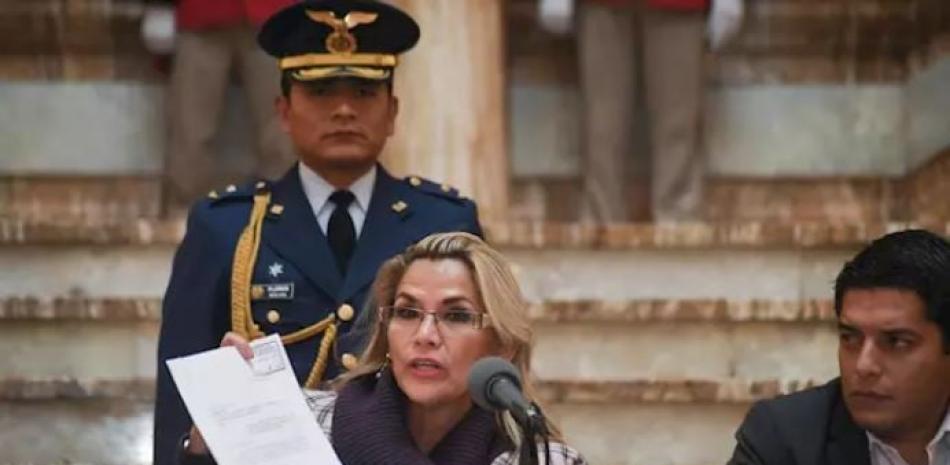 La presidenta interina de Bolivia, Jeanine Áñez. / EP