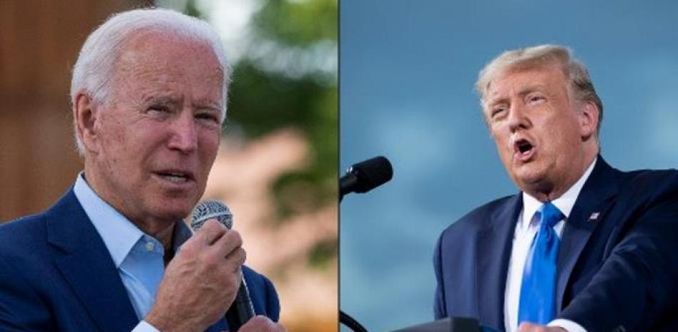 Donald Trump y Joe Biden, candidatos a presidente de los Estados Unidos. / AFP