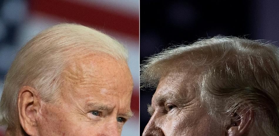 Joe Biden y Donald Trump, aspirante a la presidencia de Estados Unidos. / AFP