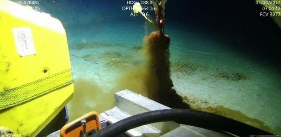 El muestreo de sedimentos de aguas profundas se llevó a cabo utilizando un robot submarino.  ©CSIRO