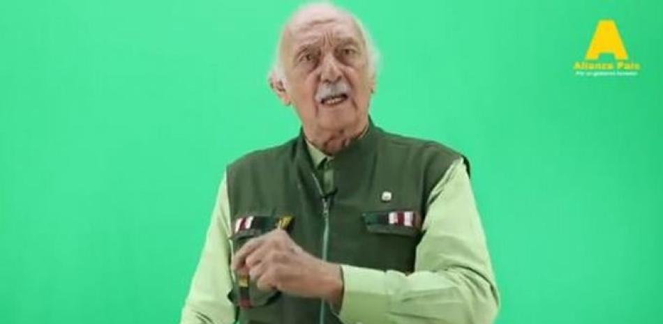 Captura del video del dirigente político Fidelio Despradel. Fuente: Alianza País.
