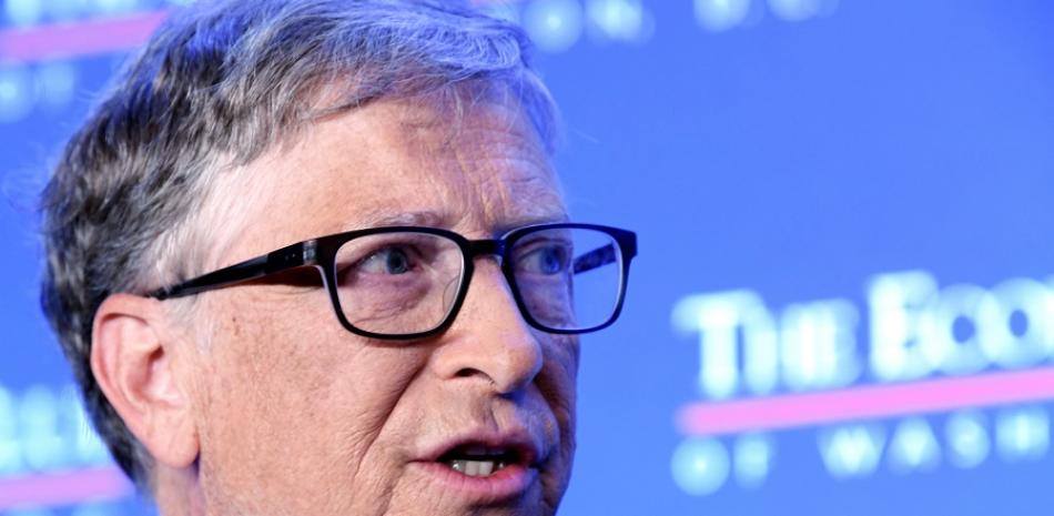 El fundador de Microsoft, Bill Gates, habla durante su participación en un evento en Washington (EE.UU.) en 2019. EFE/Lenin Nolly