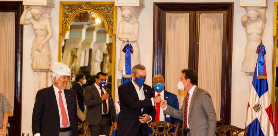 El presidente Luis Abinader encabezó el acto realizado en el Palacio Nacional. PRESIDENCIA/