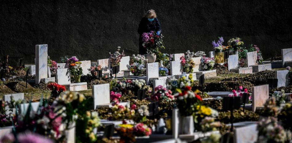 Cementerio Alto de Sao Joao en Lisboa en la víspera del Día de Todos los Santos en medio de la pandemia de coronavirus.
Patricia de Melo Moreira / AFP