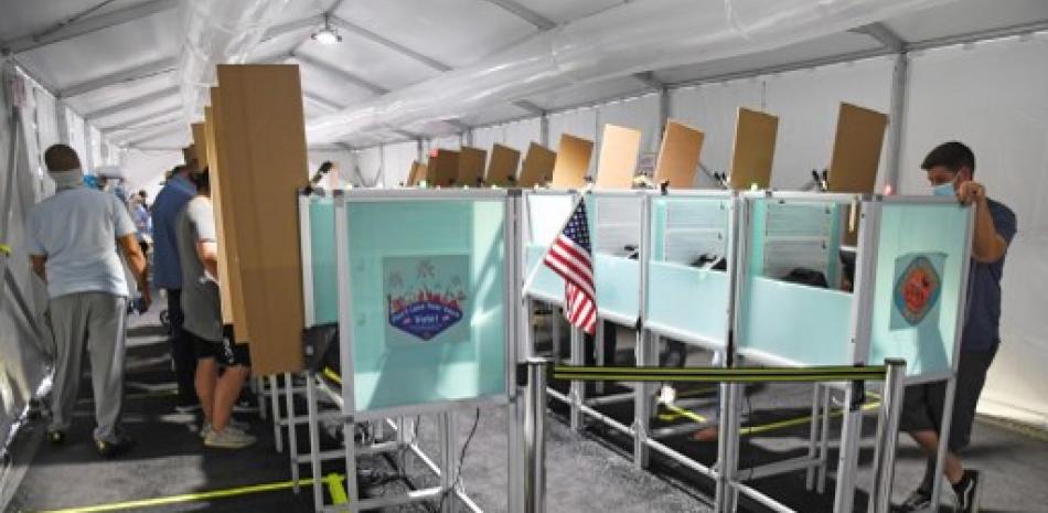 Votantes en Las Vegas, Estados Unidos. Este 3 de noviembre el país elige a su nuevo presidente. Foto: AFP.