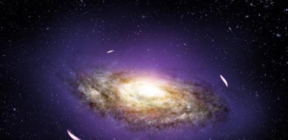 Impresión artística de una galaxia rodeada de distorsiones gravitacionales debido a la materia oscura.

Foto: SWINBURNE ASTRONOMY PRODUCTIONS - JAMES JOSEPHIDES