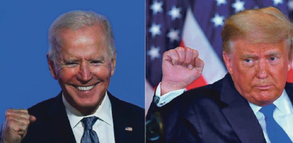 Biden y Trumph. Una lucha desigual. Como el perro y el gato.