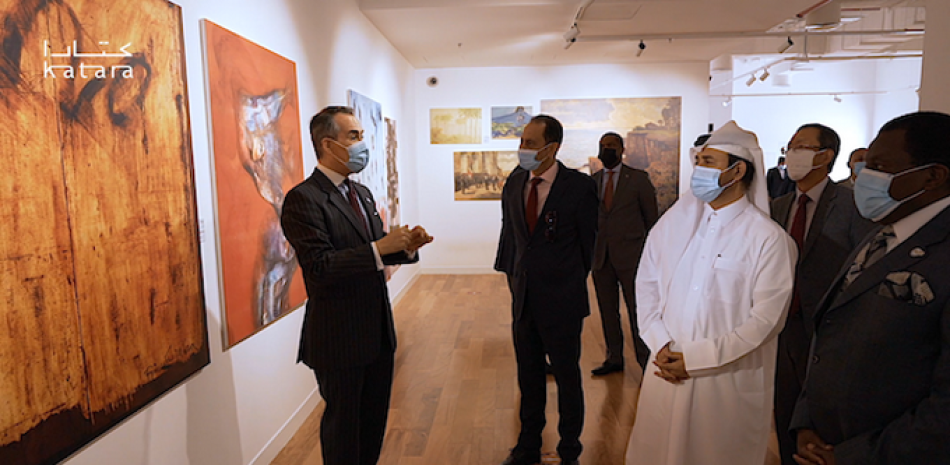 Federico Cuello, embajador de la Repu`blica Dominicana en Qatar, junto a sus invitados especiales.