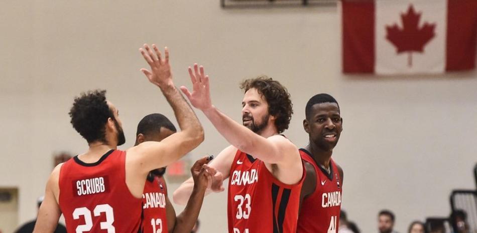 Equipo de Canadá que compite en las ventanas del clasificatorio al FIBA AmeriCup 2022.