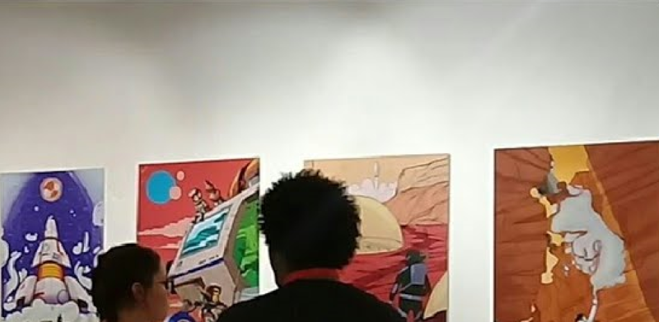 Sketchdom surgió en el año 2017. Exposición de trabajos durante una edición pasada.