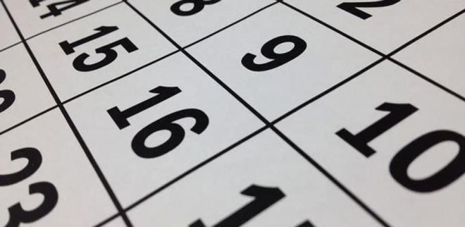 Calendario del año próximo solo mueve el Día de Reyes y el Día de Duarte. ARCHIVO