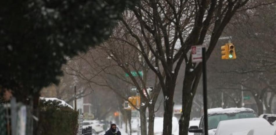 Tormenta de nieve en Nueva York. Foto: AFP
