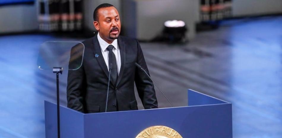 El Primer Ministro de Etiopía Abiy Ahmed Ali, recoge en 2019 el Premio Nobel de la Paz. EFE/EPA/Terje Bendiksby