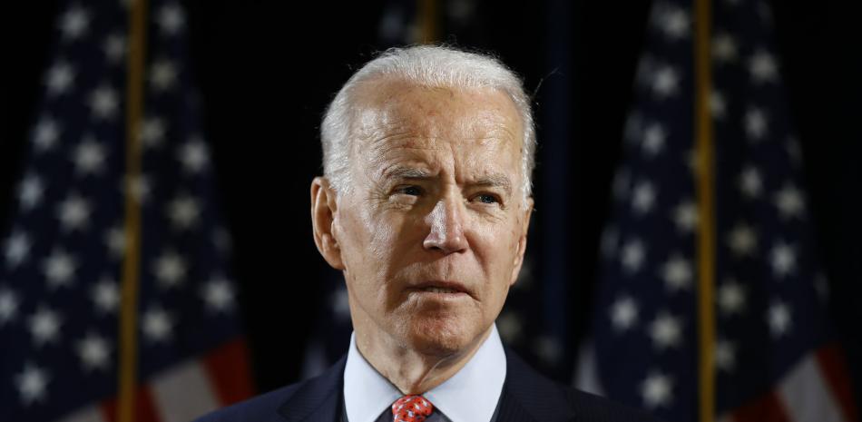 El exvicepresidente Joe Biden, candidato presidencial demócrata, habla sobre el coronavirus el jueves 12 de marzo de 2020 en Wilmington.

Foto: AP/ Matt Rourke