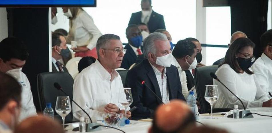 El alcalde de Santo Domingo Este, Manuel Jiménez, durante la reunión del Consejo de Ministros.