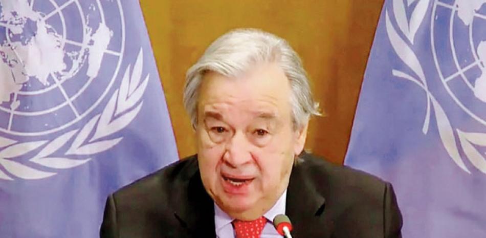 Antonio Guterres, secretario general de la ONU. AP