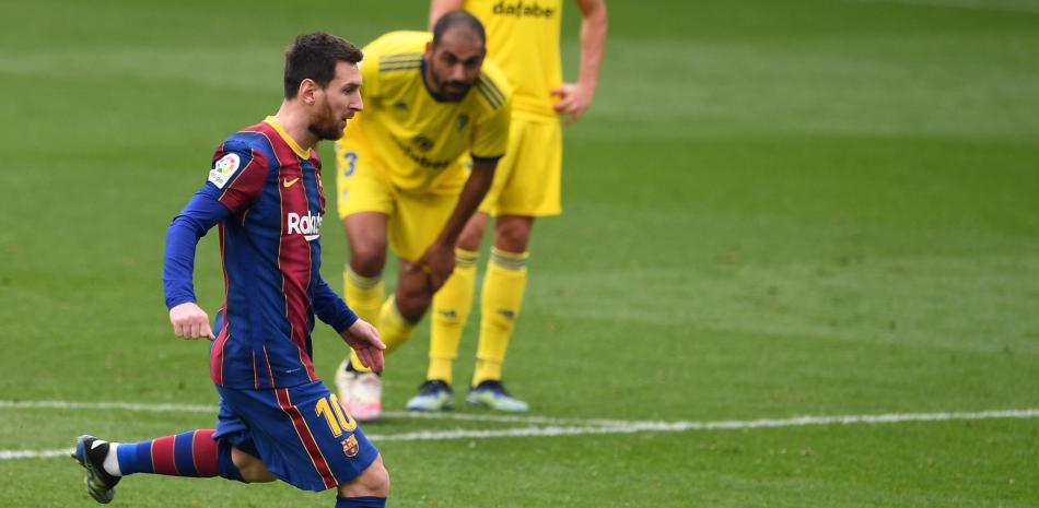 Lionel Messi anotó un gol, pero no pudo evitar que Barcelona no pasara de un empate con el Cádiz.
