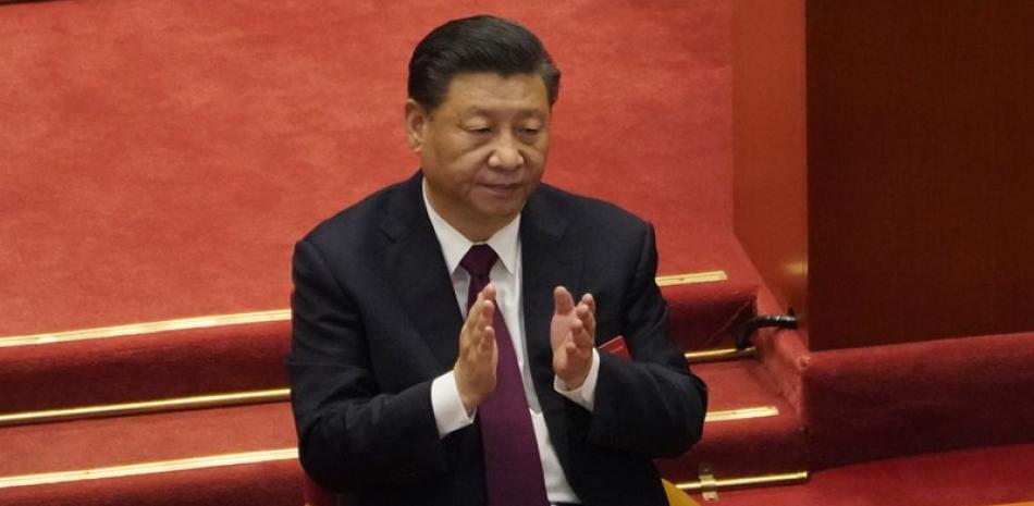 El presidente chino Xi Jinping en Beijing el 11 de marzo del 2021. (AP Photo/Sam McNeil)