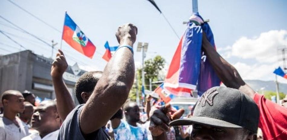 Protestas de haitianos ante posible modificación constitucional. / AFP