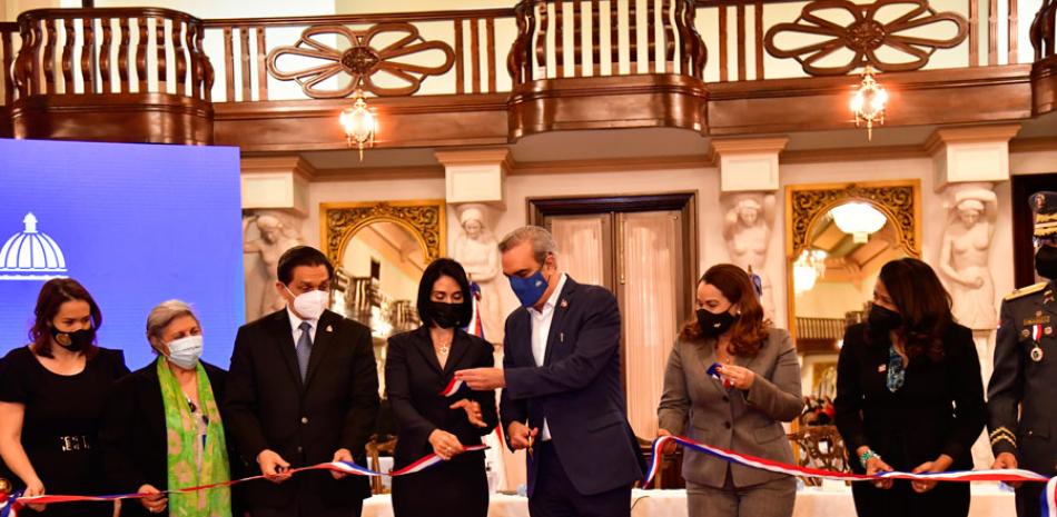 El acto de inauguración de las casas para acoger a mujeres víctimas de violencia se efectuó en el Palacio Nacional. JA MALDONADO