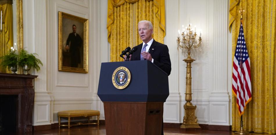 El presidente Joe Biden habla en la Casa Blanca, Washington, 17 de mayo de 2021.

Foto: AP/Evan Vucci