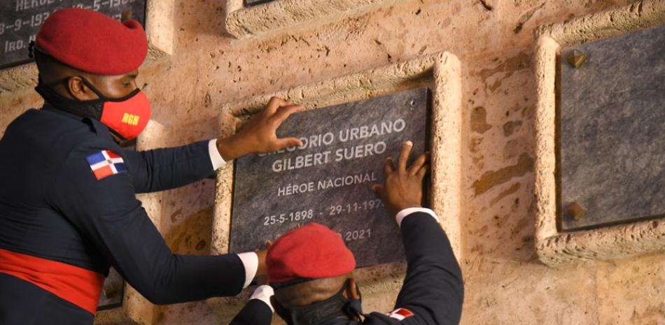 El acto de exaltación del héroe Gregorio Urbano Gilbert.