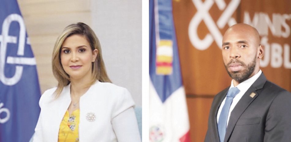 Rosalba Ramos, fiscal del Distrito Nacional y Juan Medina, Inspector General del Ministerio Público.