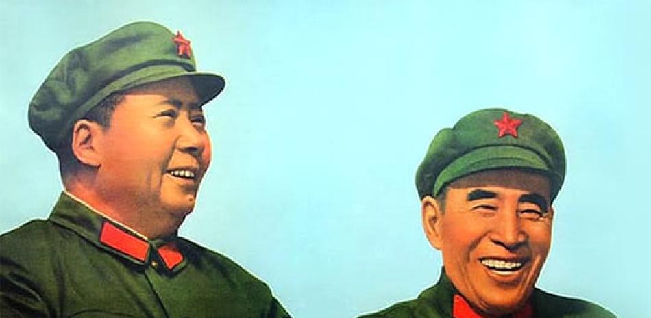 Mao Zedong y Lin Biao, en 1966.