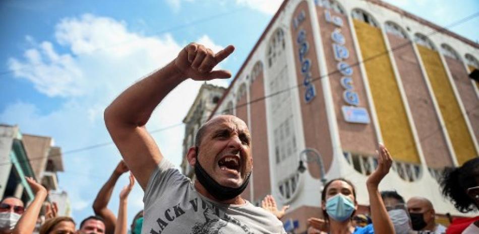Protestas en Cuba. Foto: AFP