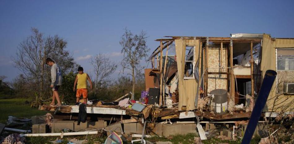 Una vivienda destruida por el huracán Ida en en Dulac, Luisiana, el 4 de septiembre de 2021. (Foto AP/John Locher, File)