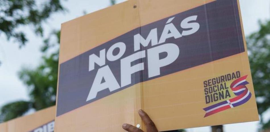 La Coalición por la Seguridad Social Digna protesta contra las AFP.