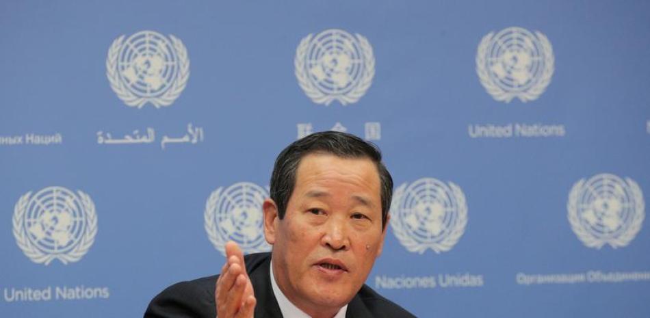El embajador de Corea del Norte ante la ONU, Kim Song.