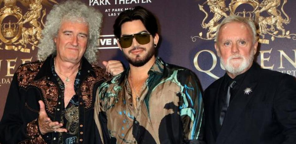 Brian May, Adam Lambert y Roger Taylor, miembros de Queens.