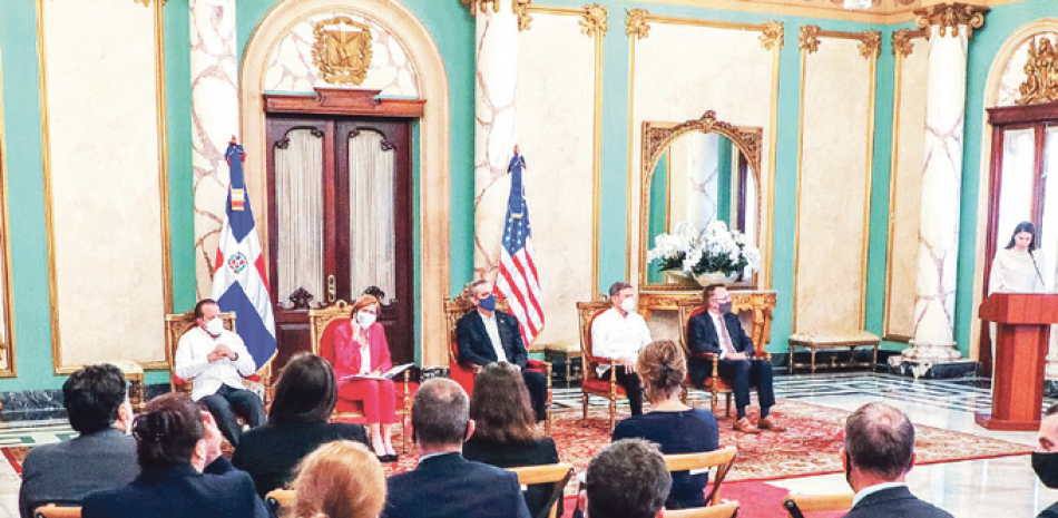El presidente Luis Abinader encabezó ayer el segundo encuentro de alto nivel con autoridades de Estados Unidos.
