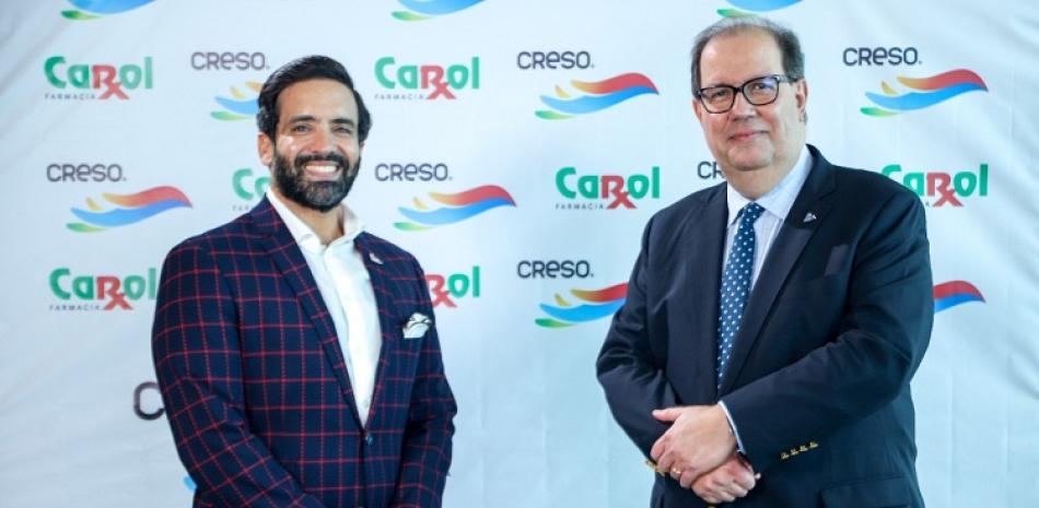 Julio Curiel, vicepresidente de Farmacias Carol, junto a Felipe Vicini, presidente de CRESO.