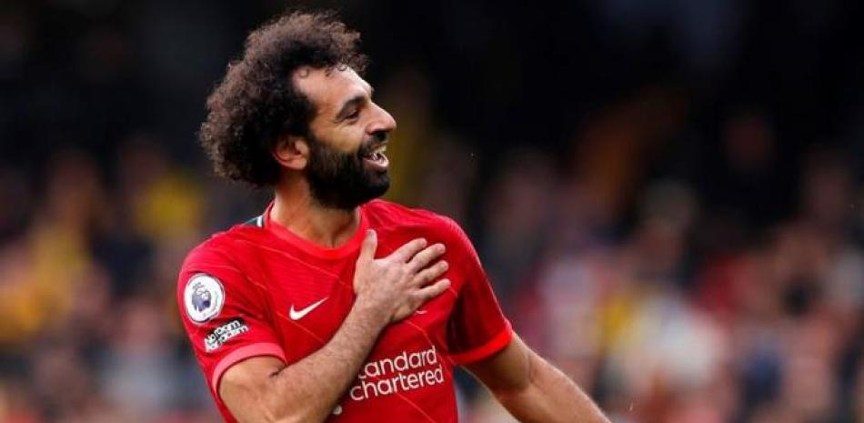 ohamed Salah inscribió el sábado a otro candidato a gol de la temporada para firmar la goleada del Liverpool 5-0 sobre el Watford en la Liga Premier.