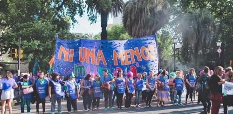 Acto de Mujeres de la Matria Latinoamericana (MuMaLá) contra la violencia de género