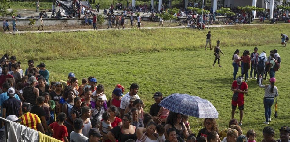 Caravana de migrantes en México. / AP