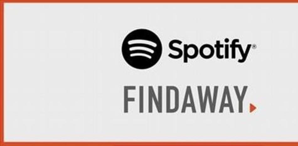 Logos de Spotify y Findaway. Europa Press.