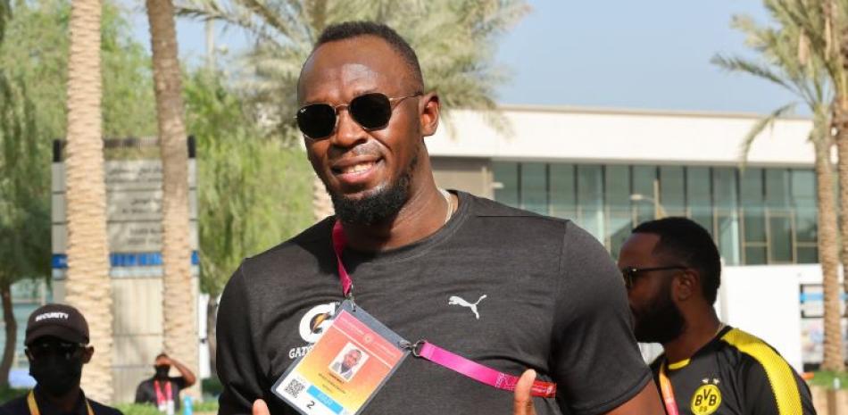 Usain Bolt está de visita en Dubái en una visita de promoción con una empresa de gaseosas.