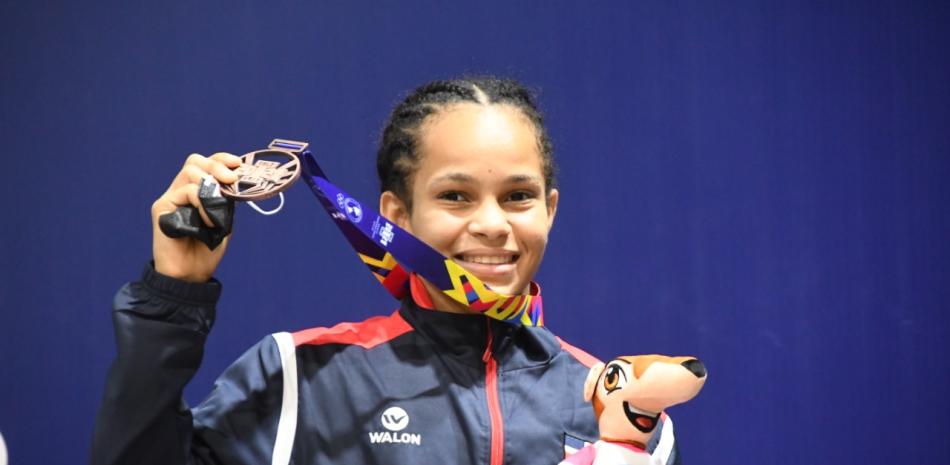 La dominicana Aleida Liliana Gerrero nuestra su medalla dorada.