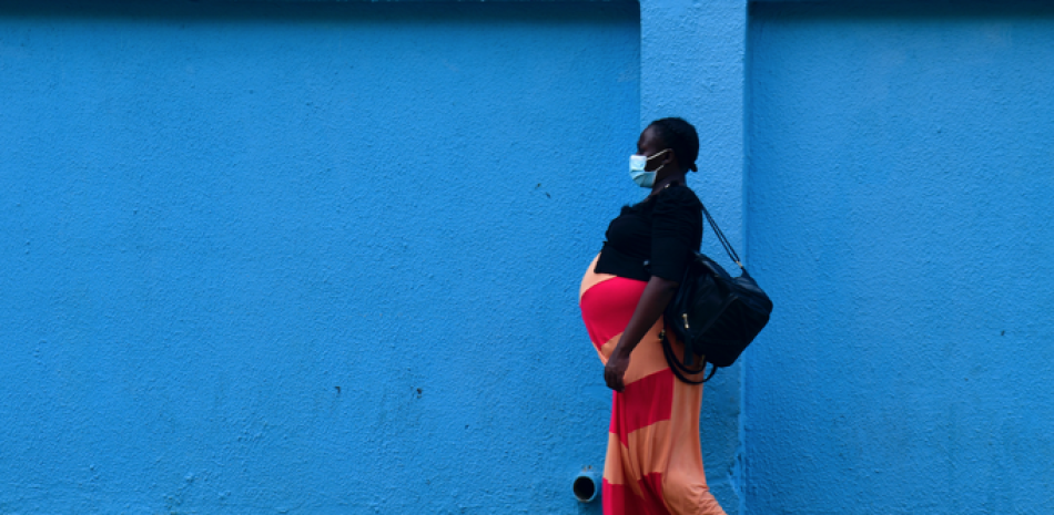Una haitiana embarazada.