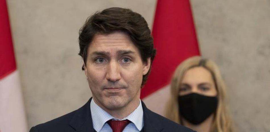 El primer ministro Justin Trudeau anuncia que Canadá se sumará al boicot diplomático de los Juegos Olímpicos de Beijing, el miércoles 8 de diciembre de 2021.