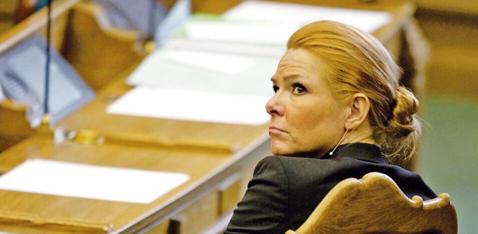 Inger Støjberg es una ferviente defensora de las propuestas antiinmigración. AP