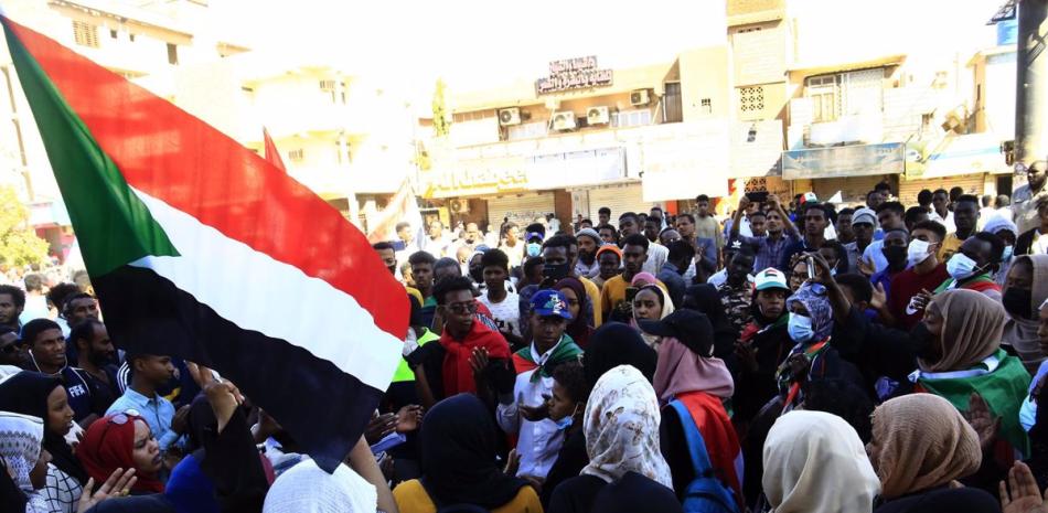 Manifestación contra el Ejército en Jartum. Europa Press.