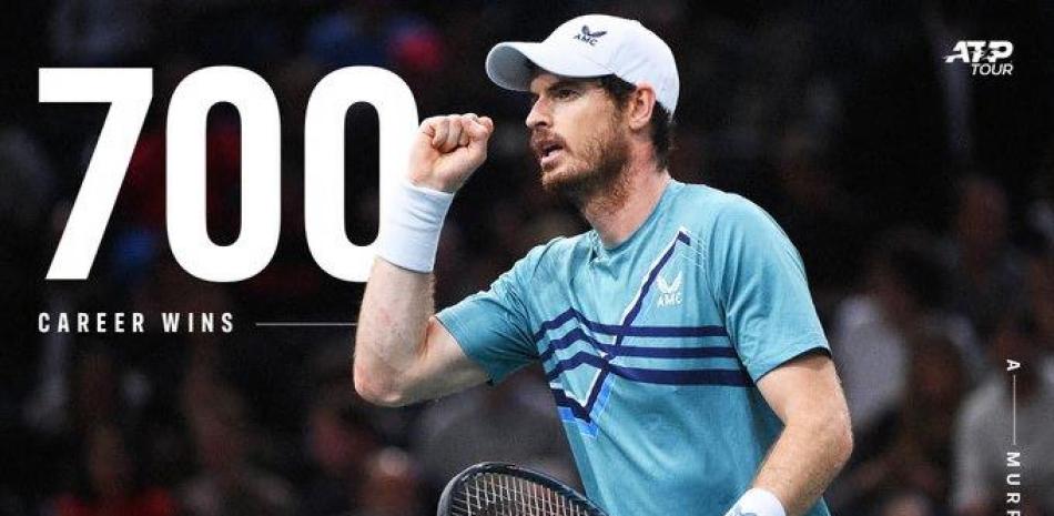 Andy Murray celebra su victoria número 700.